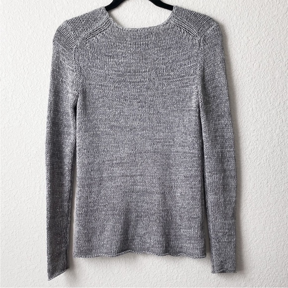 LOFT Gray V-Neck Sweater - Picture 3 of 3